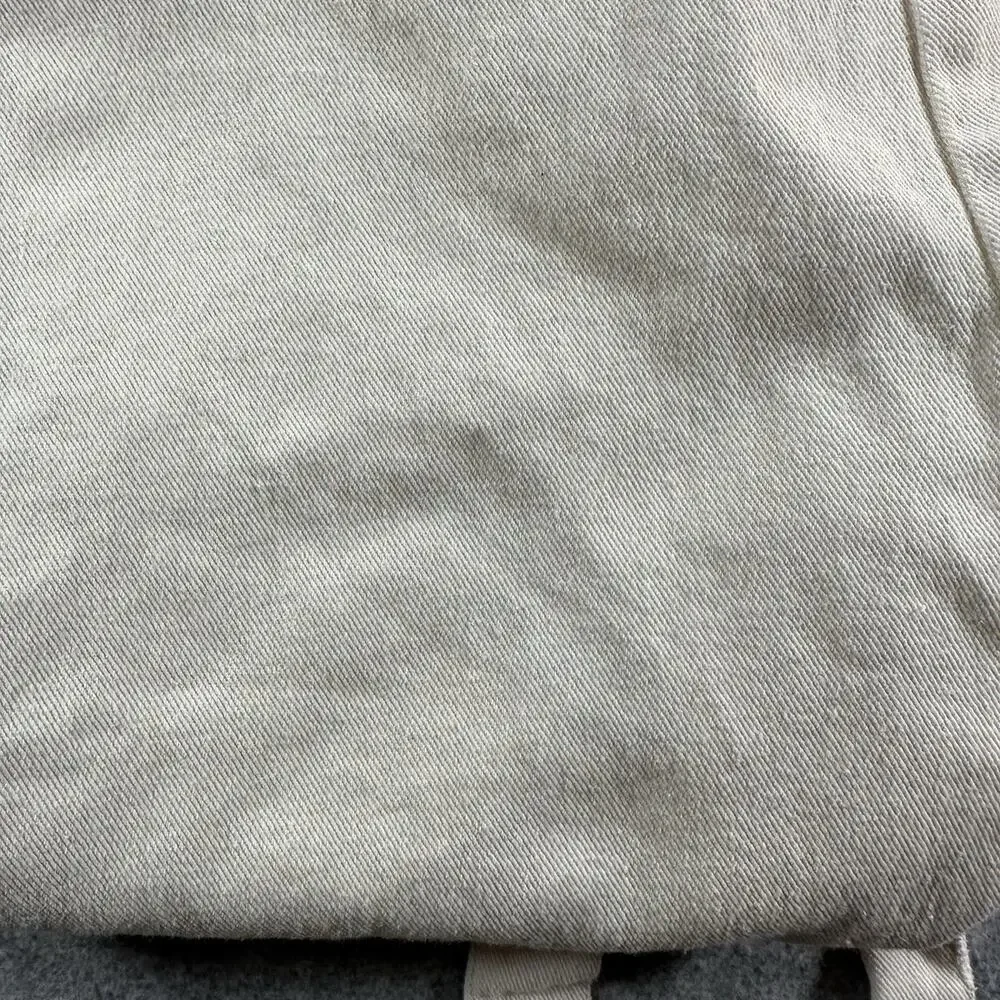 Skies Are Blue White Denim Long Sleeve Jumpsuit Size S - Picture 10 of 13